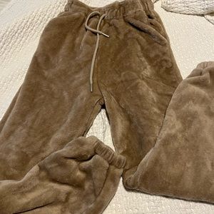 Fuzzy sweatpants